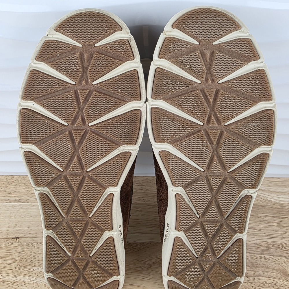 LL‎ Bean Downeast Slip On Clogs Gray Wool Brown Suede Shoes Mens Size 11 - Picture 12 of 13